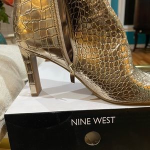 Glam gold ankle boots